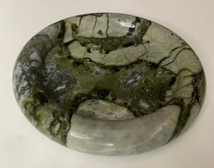 "Bandeja de tocador de mármol natural, plato de joyería, bandeja decorativa verde esmeralda, 8""" - Imagen 1 de 3