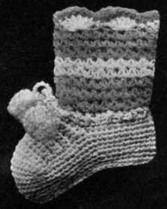 Vintage Baby Bootees #2 PATTERN ONLY - Picture 1 of 1