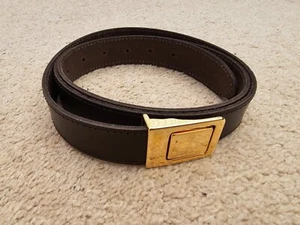 Men's Brown Real Leather Belt XL 127cm - Imagen 1 de 10