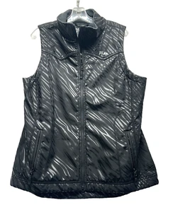 Chaleco Outfitters Powder River XL negro a rayas cebra para mujer (D3) - Imagen 1 de 4