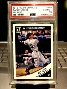 Panini Donruss 2018 Aaron Judge All-rise #148 Gem Mt. 10 "El bombardero del Bronx" 62 - Imagen 1 de 9