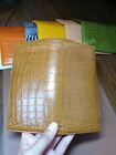Brown doubleside Crocodile Alligator Belly Leather Clutch Long Wallet , Cardhold