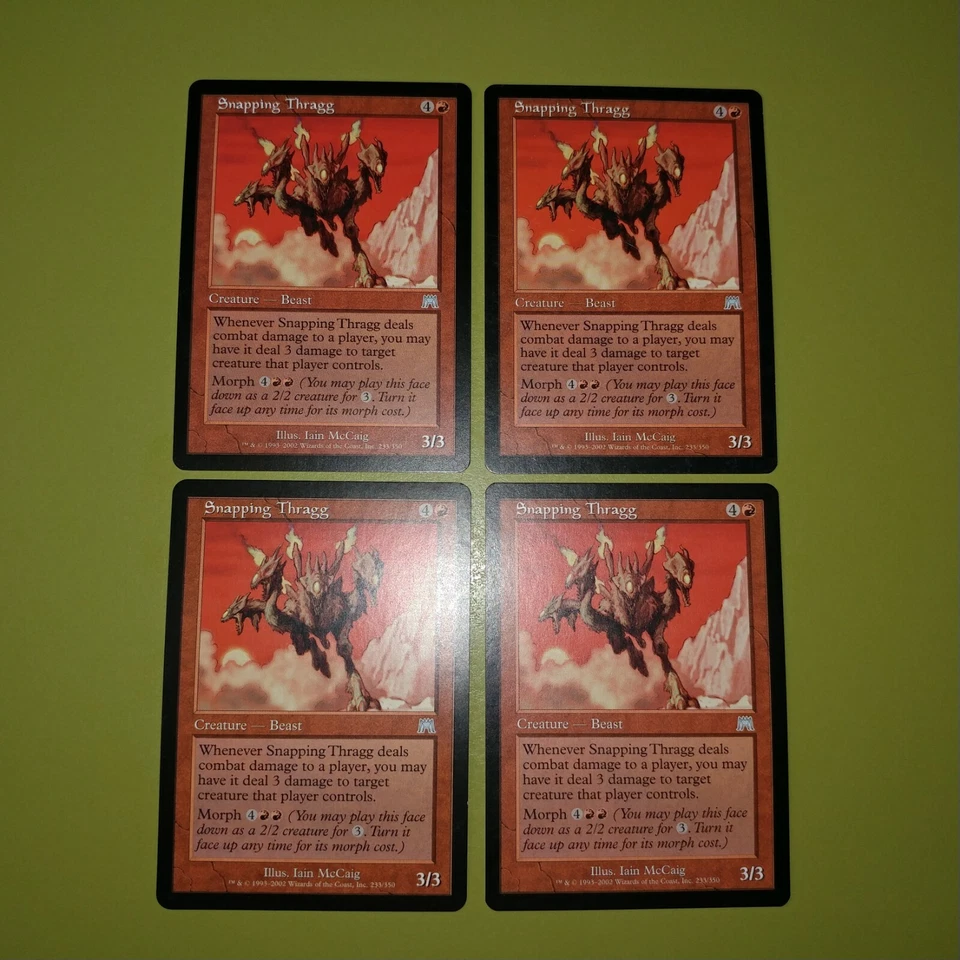Snapping Thragg x4 Onslaught 4x Playset Magic the Gathering MTG  - Image 1 of 1