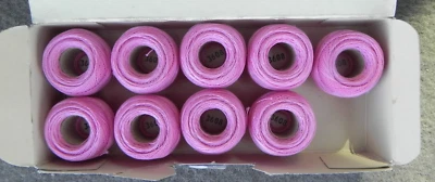 Lot of 9 DMC Lace Thread - 5g Ball. Col. #3608 Medium Raspberry - Image 1 of 4