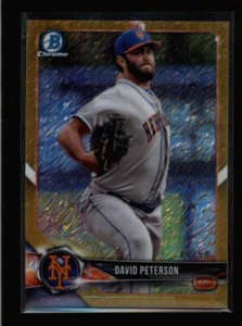 DAVID PETERSON 2018 BOWMAN CHROME #BCP205 GOLD SHIMMER REFRACTOR #45/50 AN3304