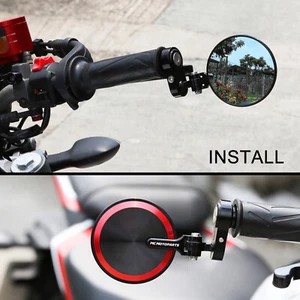Red REBORN Folding Bar End Mirrors For Honda CB300R 18 19 20 21 22 23 24 - Foto 1 di 10