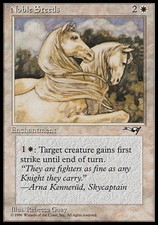 4x Noble Steeds (Art Version: CLOSE-UP, NO TREES) MTG Alliances NM Magic Regular