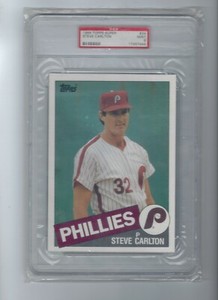 1985 TOPPS SUPER 5x7 STEVE CARLTON #24 PHILLIES HOF   -MINT PSA 9-