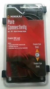 Nikkai Firewire 800 Lead/Cable L33BT (9 pin [Male] to 9 pin [Male] - NEW - Picture 1 of 5