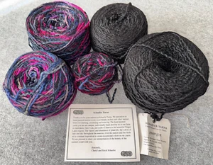 Shaefer Yarns AMANDA Lot Black+ Mixed total 1 lb 8 ozs Merino Wool Estate - Picture 1 of 4