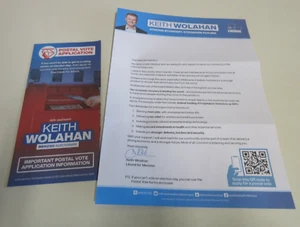 2025 Federal Election - Letter & Voting Brochure - Liberal Party - Keith Wolahan - Picture 1 of 14