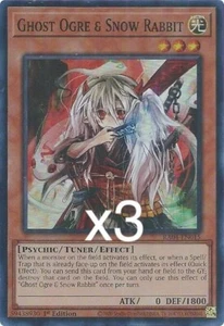 3x Yugioh Ghost Ogre & Snow Rabbit RA04-EN015 Super Rare 1st Edition NM - Picture 1 of 1