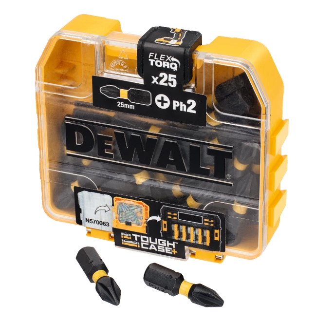 Extreme Flextorq Bitbox mit 25 Bits / PH2 PZ2 T20 T25 / L. 25mm Torsion DT70555T - Bild 1 von 1