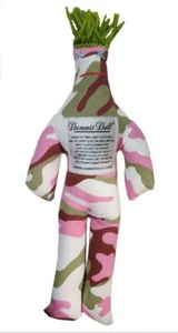 DAMMIT! DOLLS Pink Stress Relief Squishy Classic Camo Doll Gag Gift 12" NWT - Picture 1 of 2
