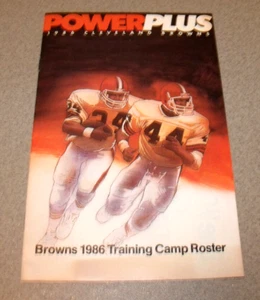 Cleveland Browns 1986 Training Camp Roster Power Plus Program 8 pages - Picture 1 of 4