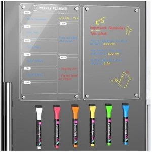 Wochenplaner Magnettafel A4, abwischbar, Kreidemarker, Kühlschrank - Bild 1 von 11