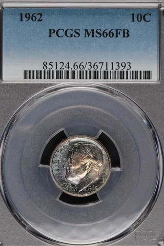1962 Roosevelt Dime PCGS MS66FB Full Bands *DoubleJCoins* 1600-70 Cover