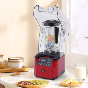 Commercial Soundproof Blender Fruit Juicer Smoothie Ice Crusher Mixer With Timer