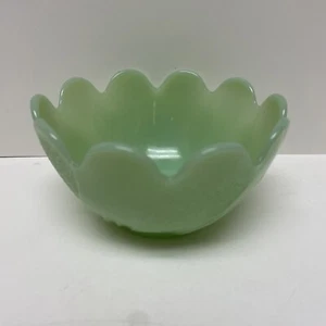 Vintage japanische Jade-Stil grüne Blumen Beilagenschale Schüssel - Bild 1 von 5