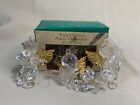 Angel Ornaments Set of 3 Faux Crystal Angel Golden Wings Christmas Ornaments
