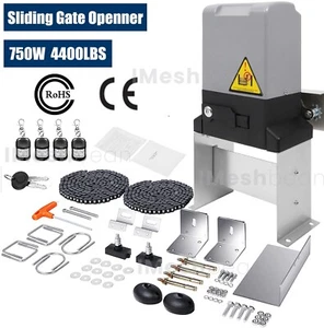 4400LBS Electric Sliding Gate Opener Automatic Motor w/4 Remote Controls Kit US - Picture 1 of 14