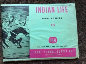 Vintage Indian Life Panel Posters Ideal School Supply Co 626 Unused Classroom - Picture 1 of 7