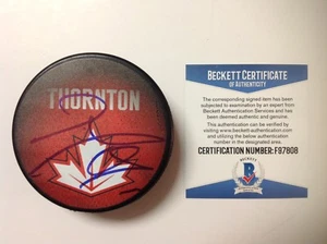 Joe Thornton Signed Autographed 2016 World Cup of Hockey Puck Beckett BAS COA a - Picture 1 of 2