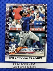 2021 #TTY-24 Ronald Acuña Jr Topps Heritage Through the Years reimpresión Braves - Imagen 1 de 2