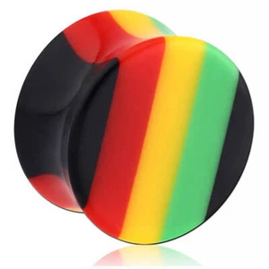 Plug d'oreille acrylique Rasta - Imagen 1 de 1