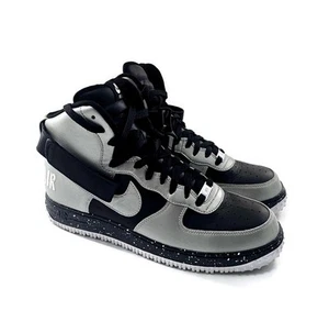 Nike Air Force One High Top Herren Größe 11,5 Schwarz Grau Leder AF1 Schuhe Nike ID - Bild 1 von 11
