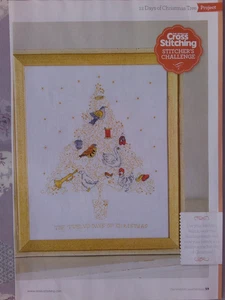 12 Days of Christmas tree shaped design cross stitch chart - Picture 1 of 1