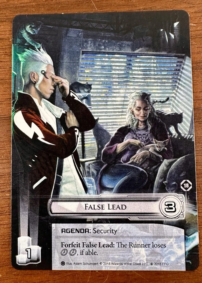Android Netrunner False Lead Alternate Art Promo Card 2018 Wizards of the Coast - Image 1 of 2