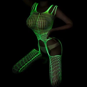 Luminous Mesh Sex Erotic Lingerie Through Courtesy Netwear Sexy Women Suit - Picture 1 of 4