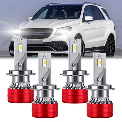 Faros LED H7 H7 bombillas haz alto bajo para Mercedes-Benz GLE63 AMG S 2016-2019 Foto 1 de 4