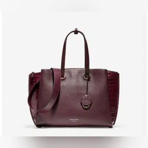 Cole Haan Grand Ambition SatchelBurgundy-Embossed CrocBurgundy-Embossed Croc - Picture 1 of 16