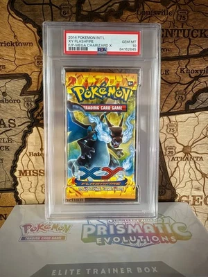Pokemon XY Flashfire Booster Pack Mega Charizard X Art PSA 10 - Image 1 of 3