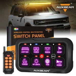 AUXBEAM RA84 RC-800 RGB 8 Gang Switch Panel Light Bar Remote Control For Ford - Picture 1 of 12