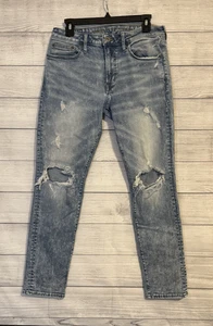 American Eagle Herren AirFlex Jeans 31x30 Light Wash Distressed Stretch EC - Bild 1 von 8