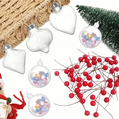 Transparente Kugeln zum Befüllen für kreative Weihnachtsdeko - Bild 1 von 4