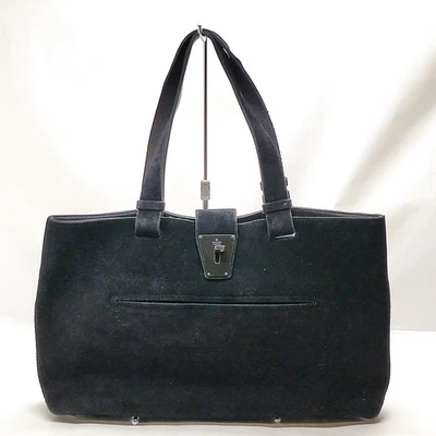 NO TARIFF Gucci Tote Bag Black Suede Leather 4495827 - Image 1 of 4