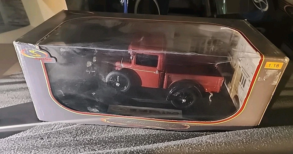 NIB Signature Models 1931 Ford Model A Pickup Truck Red 1/18 Scale - Image 1 of 3