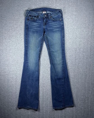 Vintage True Religion Rainbow Joey Low Rise Flare Y2K Jeans Womens Size 27” - Image 1 of 4