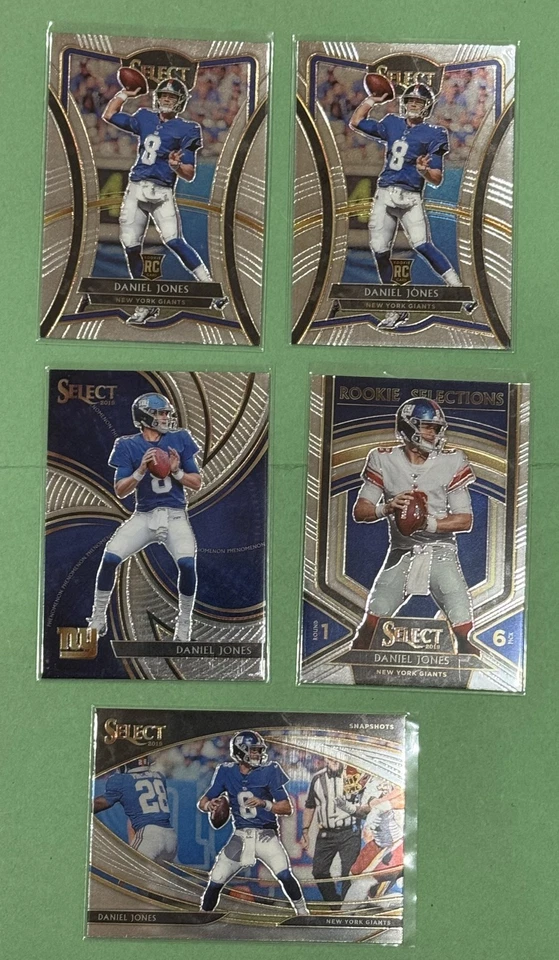 (5 CARD) 2019 PANINI SELECT DANIEL JONES ROOKIE LOT RC ROOKIE - Image 1 of 1