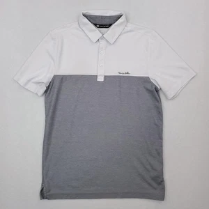 TravisMathew Poloshirt Herren Small weiß grau Colorblock Golf Performance Preppy - Bild 1 von 10