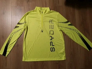 Herren Langarm Sweat Shirt Von Spyder In Größe XXL Neon Gelb - Bild 1 von 3
