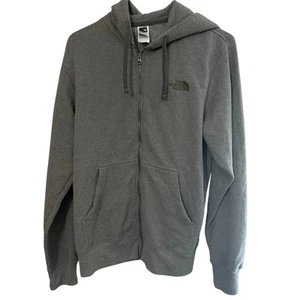 Chaqueta con Capucha The North Face Para Hombre Gris Medio Cremallera Completa Manga Larga - Imagen 1 de 11