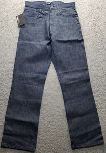 Qruel Hip Hop Baggy Jeans Herren 32/32 blau Denim Nieten Gürtelschlaufe doppelt genäht - Bild 1 von 9