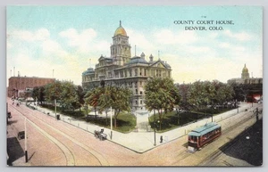 County Court House Denver CO Colorado Vintage Postcard - Picture 1 of 2