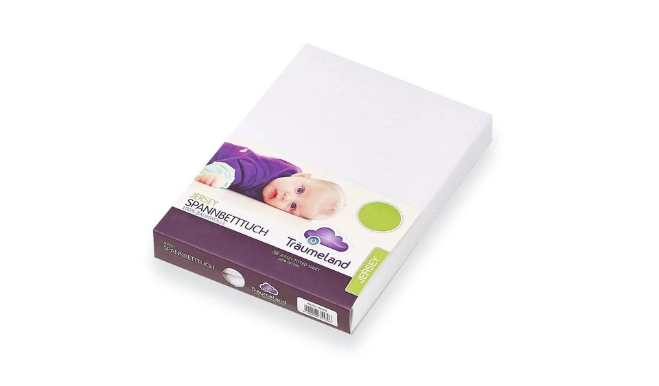 Träumeland Spannbetttuch Jersey, weiß, 100 x 100 cm - Bild 1 von 1