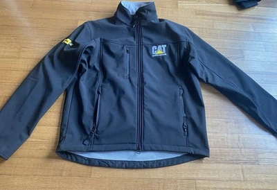 Mens CAT Med Lined, Black, Waterproof Full Zip Jacket Construction Heavy Equip - Image 1 of 4